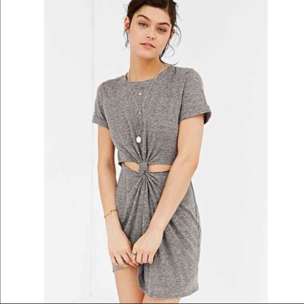 UO honey punch knot front t-dress